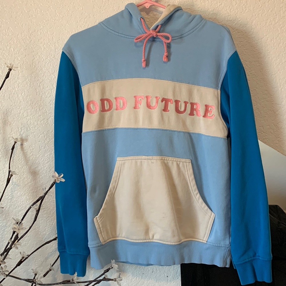 Odd Future block text hoodie.